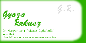 gyozo rakusz business card